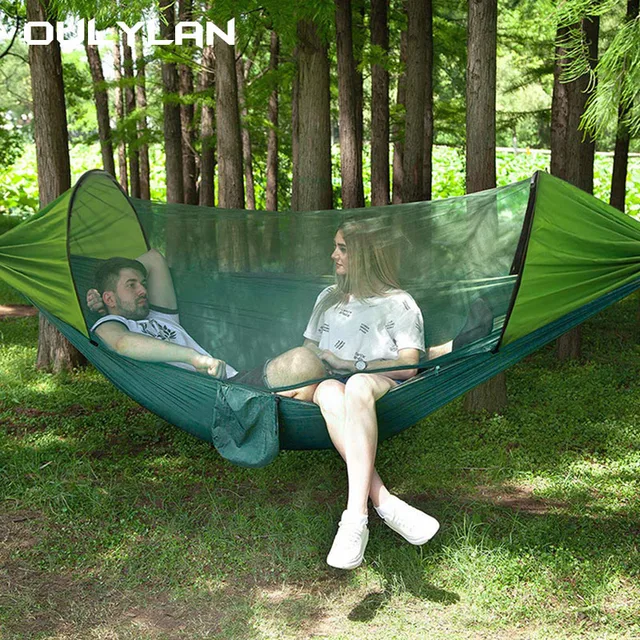 Oulylan Camping Outdoor Sunshade Mosquito Hammock Tent  Lightweight Hanging Hammocks Tree Straps Swing Hammock 290x140cm 1