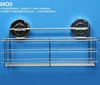 Bathroom Shelf Organizer Shower Storage Rack Stainless Steel Wall Mounted Toilet Shampoo Holder No Drill Vacuum Suction Cup 6