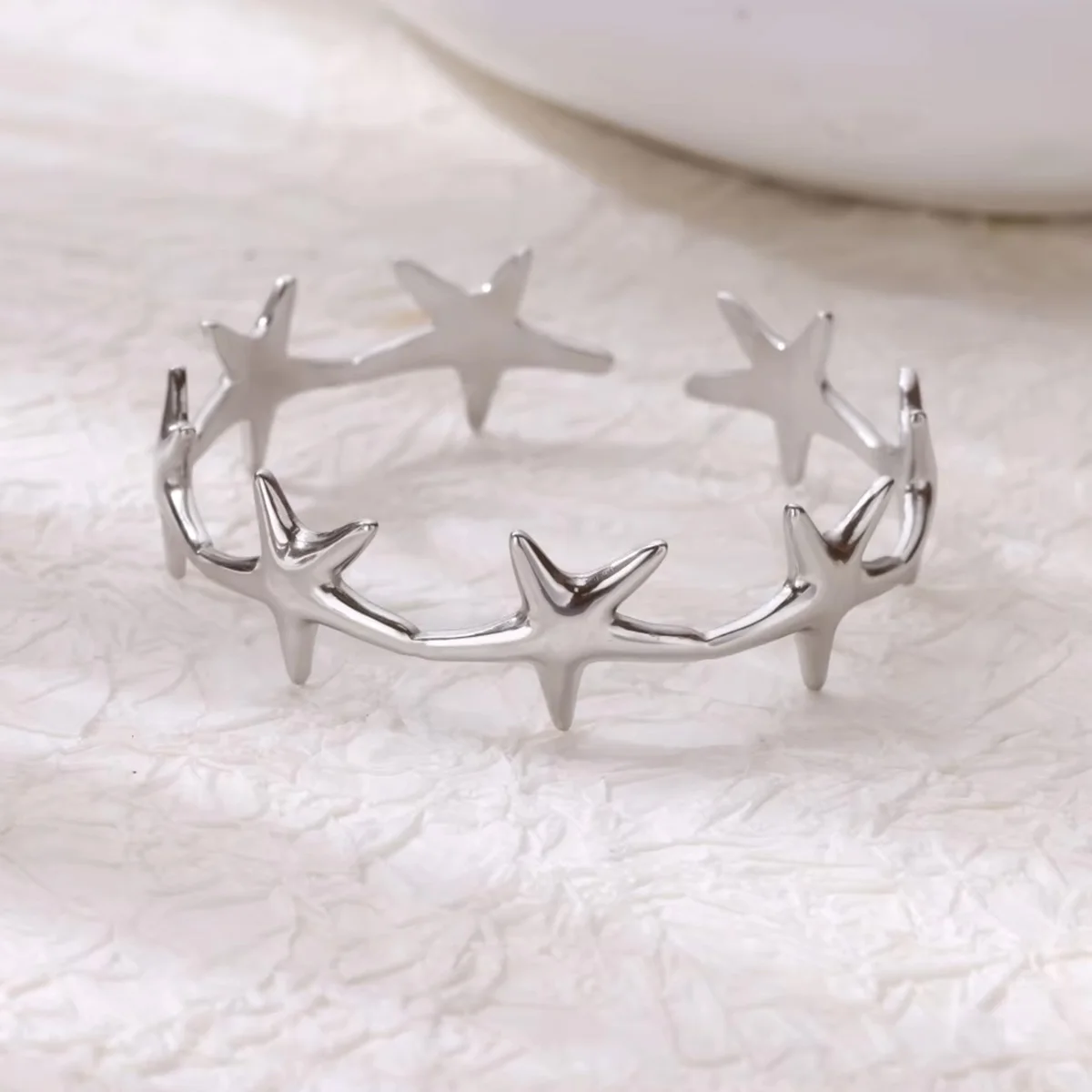 Gold Color Geometric Aesthetic Flower Leaf Bangle - Stainless Steel Bracelet