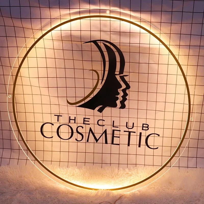 3D metal pattern letter signs Nail salon art LED glass digital birthday gifts, outdoor parties, luminous acrylic l