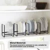 1pc kitchen cabinet plate storage countertop dish rack drawer dinner plate partition drain rack layered storage rack 4