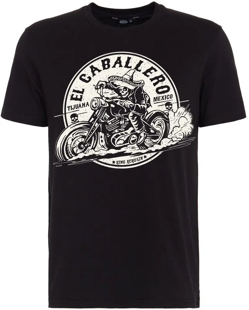 King Kerosin «EL CABALLERO» Mexican Biker PRINT Kurzarm Motiv T-SHIRT Oberteil main image 1