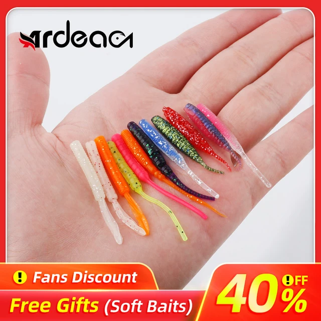 Ardea SoftLures Silicone Bait 12pcs50mm Fishing Lure Set Swimbait Wobblers  Worm Double Color Jig Baits Artificial Fishing Tackle - AliExpress