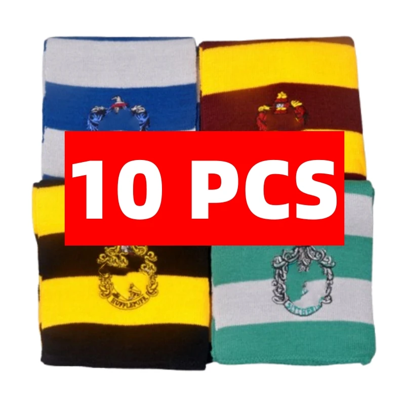 10 PCS / Harris Scarf Hogwarts Slytherin Emblem Gryffindor Hermione Scarf Gift Role playing accessories for the same movie