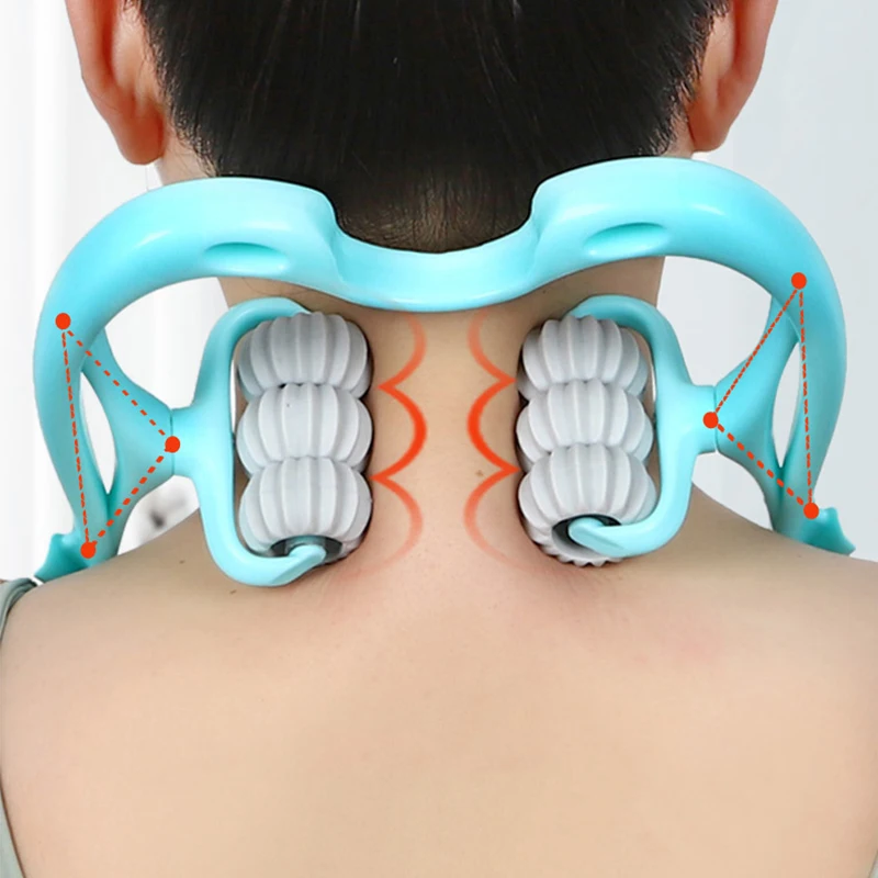 

Handhold Plastic Neck Massager Pressure Point Therapy Body Relieve Hand Roller Neck Massager for Neck Shoulder Trigger Point