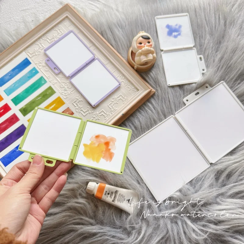 Jingdezhen Ceramic Color Palette Portable Travel Watercolor/Acrylic/Gouache Color Box Artist Beginner Painting Supplies