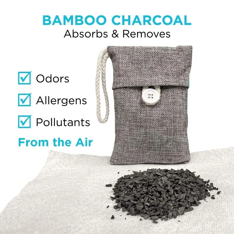 250g Car Use Linen Bamboo Charcoal Bag Air Purifier Carbon Bag for Home Remove Formaldehyde Activated Bamboo Charcoal