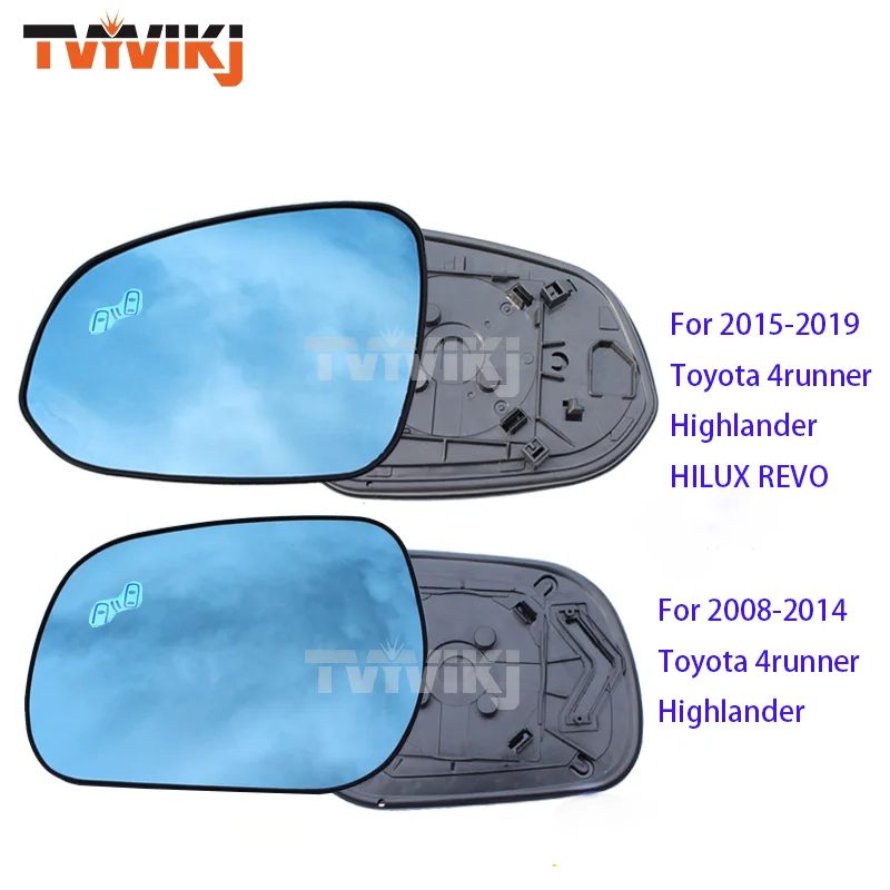 

Зеркало заднего вида с подогревом, синее стекло, 1 пара, 2 шт., для TOYOTA Highlander 4runner 2008-2020 HILUX REVO VIGO