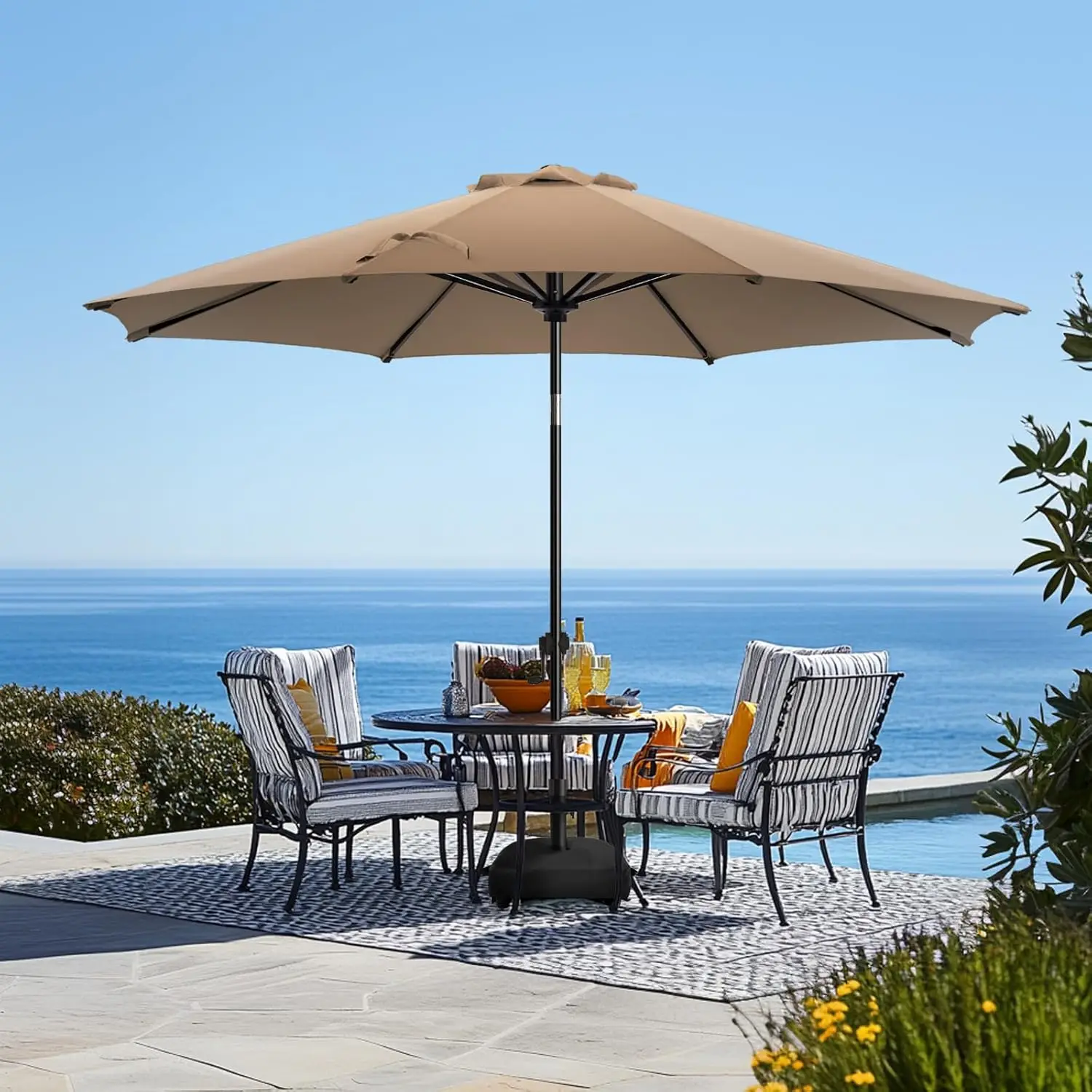 9FT Patio Umbrella Set 1