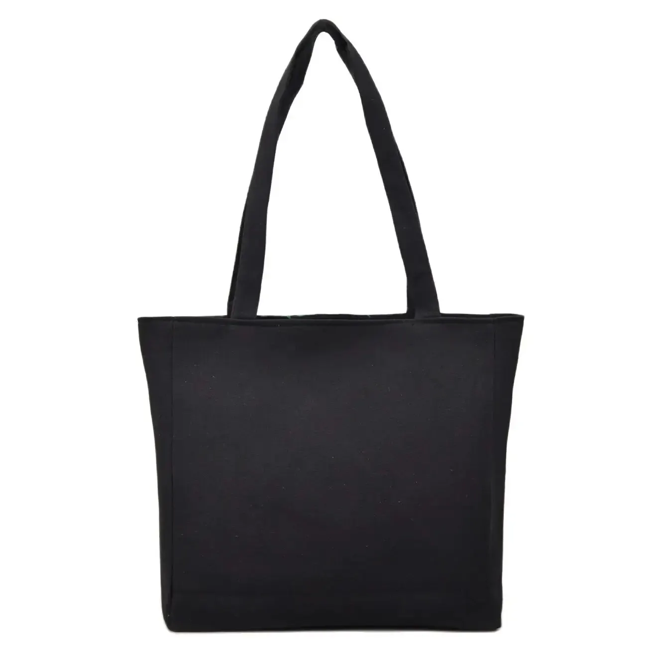 Ethnic Flower Embroidered Canvas Tote Shoulder Bag