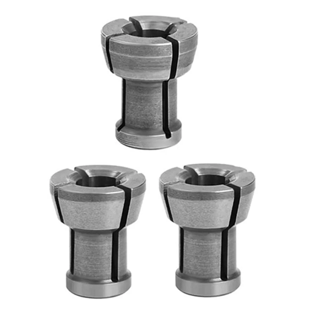 3pcs Set Collets 6.35mm 8mm 6mm Collet Chuck Engraving Trimming Machine Electric Router Milling Cutter Accessories 3pcs high pressure washer accessories 55 type 58 type car wash machine accessories brush car washer pump overall leather bowl