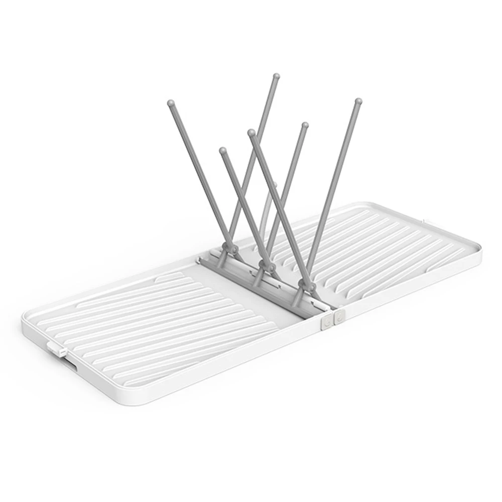 Foldable Baby Bottle Drying Rack with Tray Travel Baby Bottle Dryer Holder Space Saving Drying Rack for Bottles Accessories