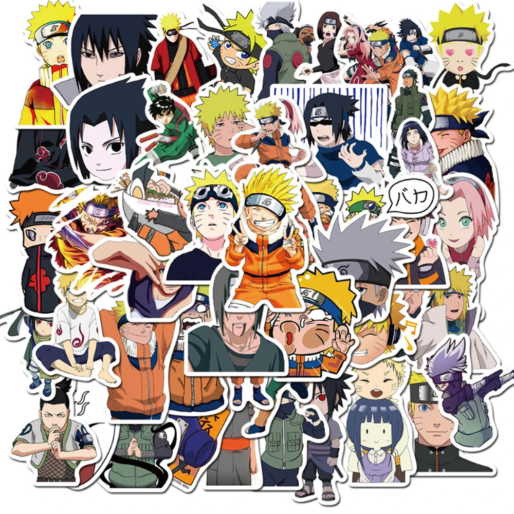 10/30/50pcs Classic NARUTO Anime Stickers DIY Uzumaki Naruto Uchiha Sasuke Sticker Decal Motorcycle Laptop Skateboard Wall Toys 