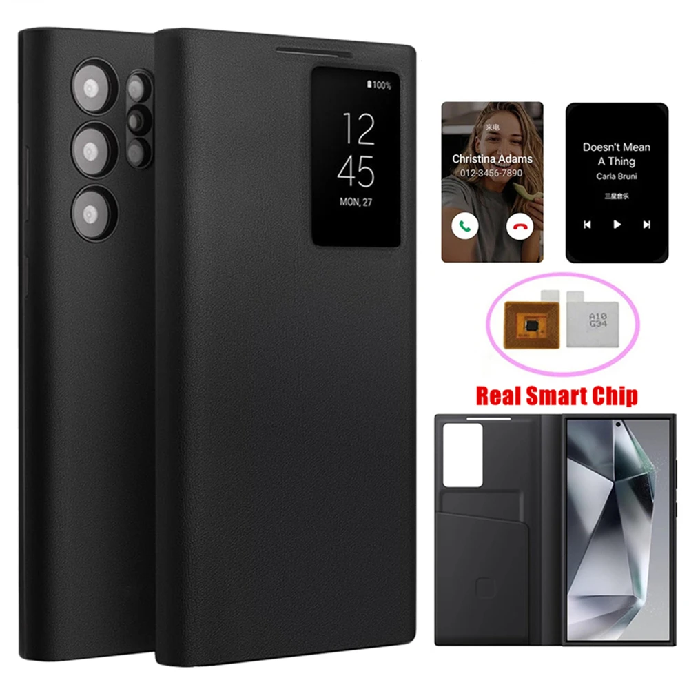 

S-View Кожаные чехлы-бумажники для Samsung Galaxy S24