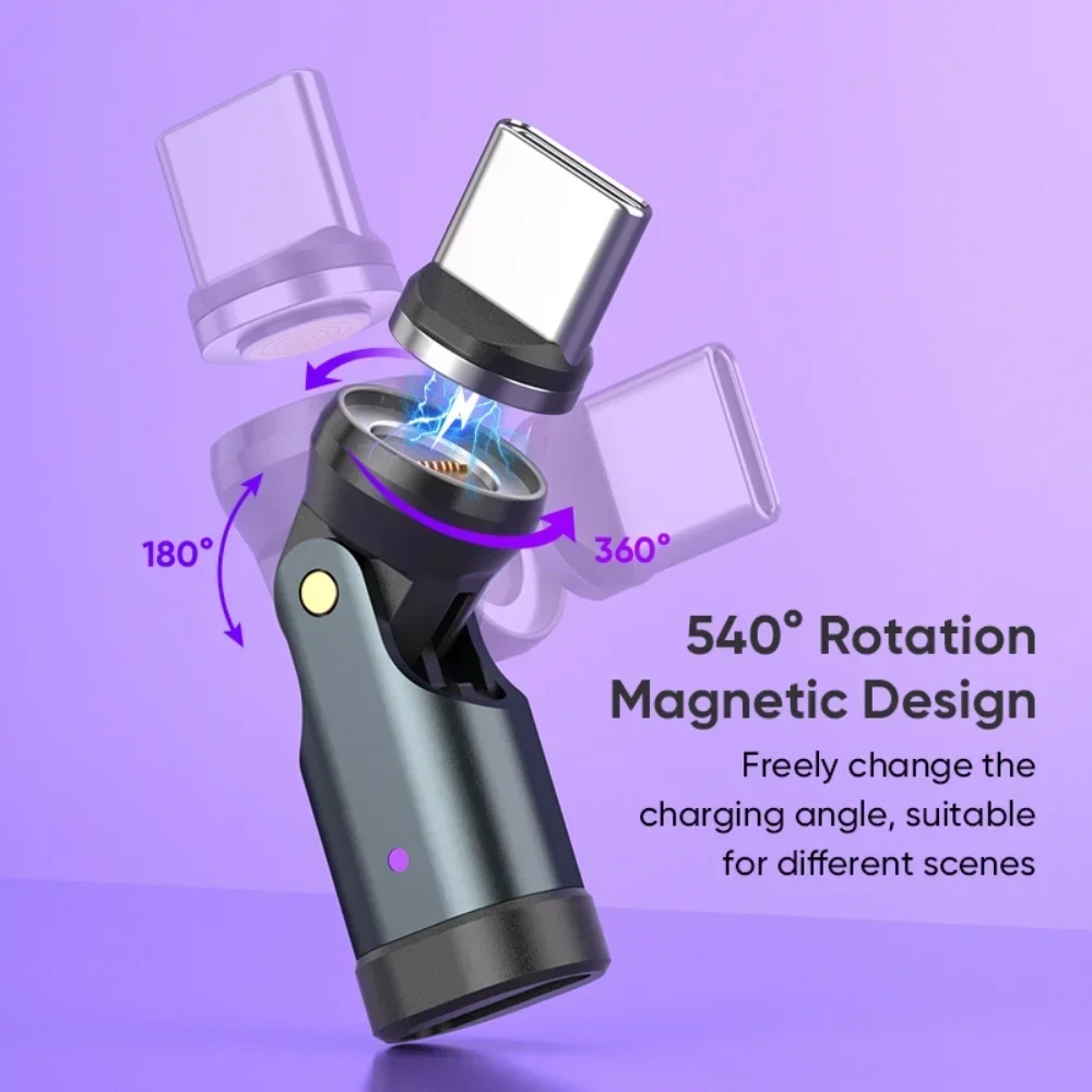 OTG 어댑터 PD 240W 타입 C 여성형에서 타입 C IOS 마이크로 USB 남성형 변환기 9핀 마그네틱 고속 충전 어댑터 아이폰 노트북용