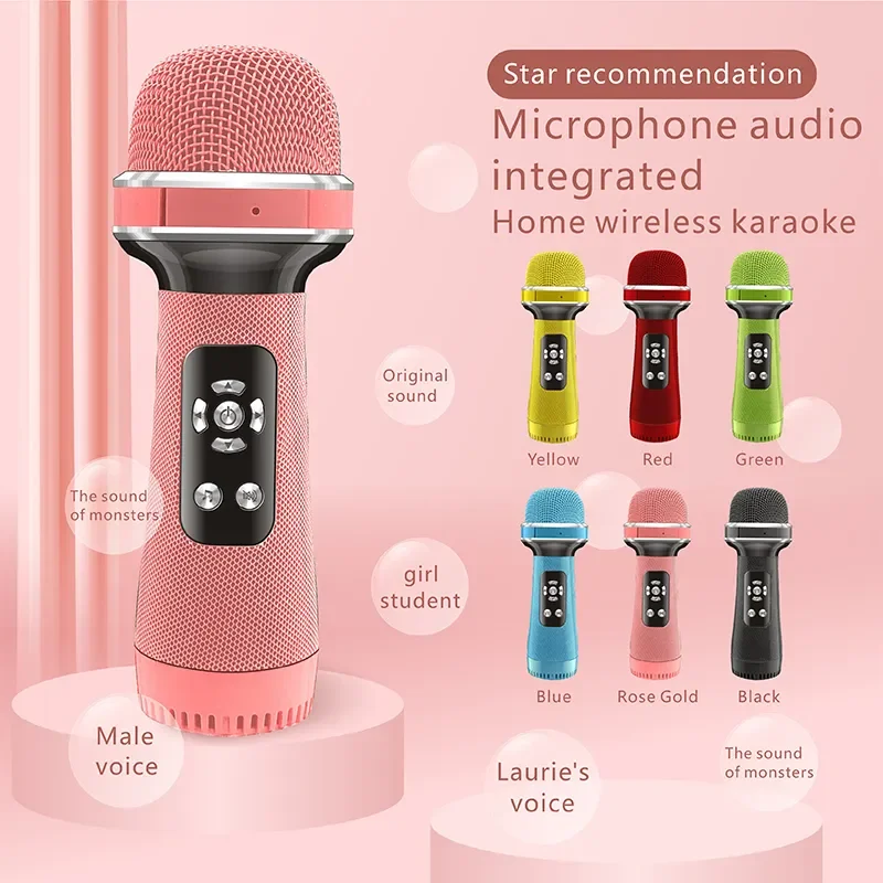 

Kids Karaoke Microphone With Speaker Portable Handheld Karaoke Player For Home Party KTV Music Mic Show