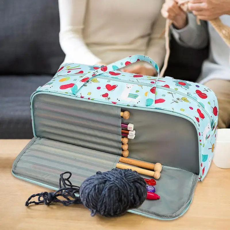 Knitting Bag Yarn Portable Durable Storage Tote Organizer Knitting Needles  Supplies Gifts Traveling Knitting Organizer Bucket Ba - AliExpress