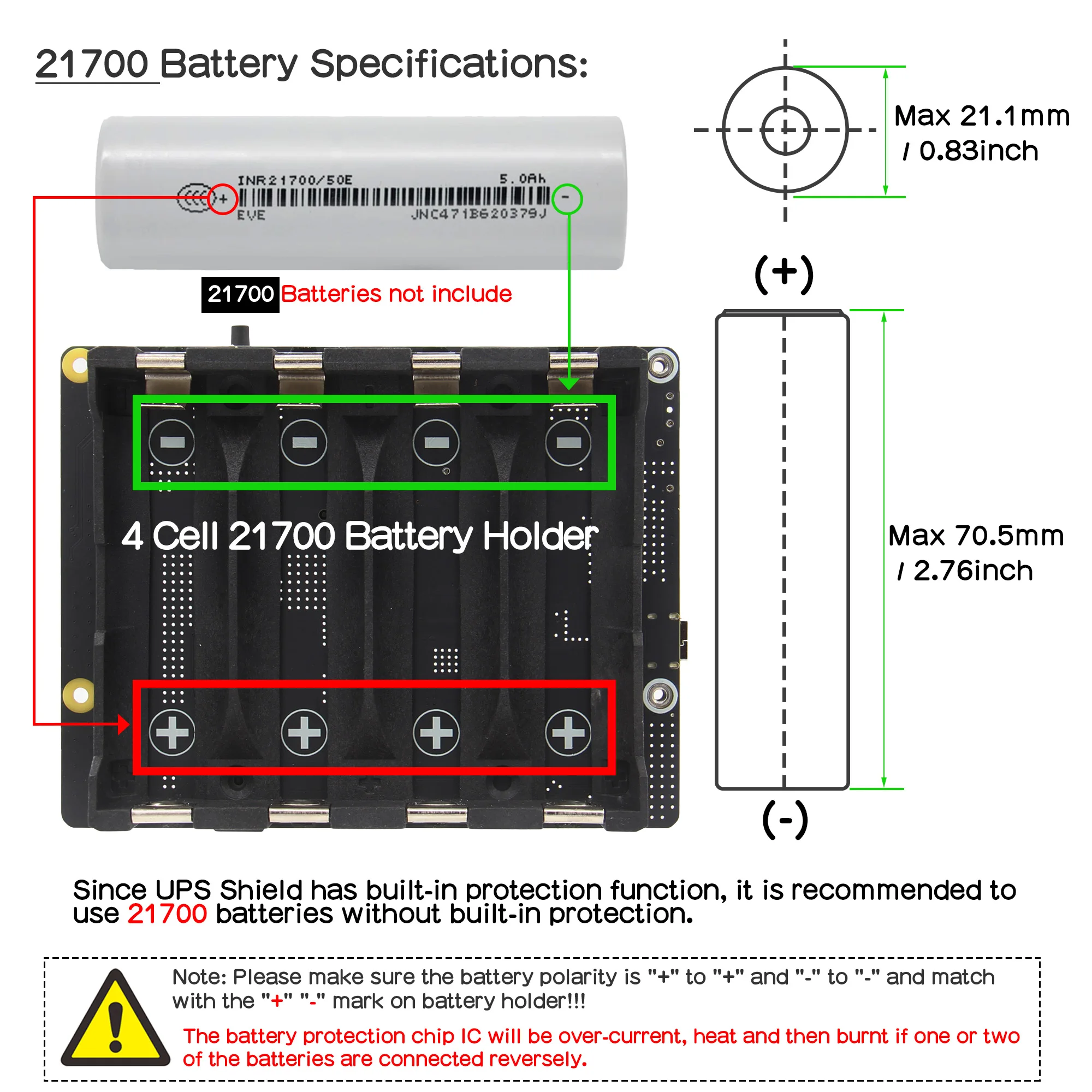 Geekbord ������ ���� ���� ���, ����� ���� 5 UPS, 4 �� 21700 ���͸� ��ġ��, X1206