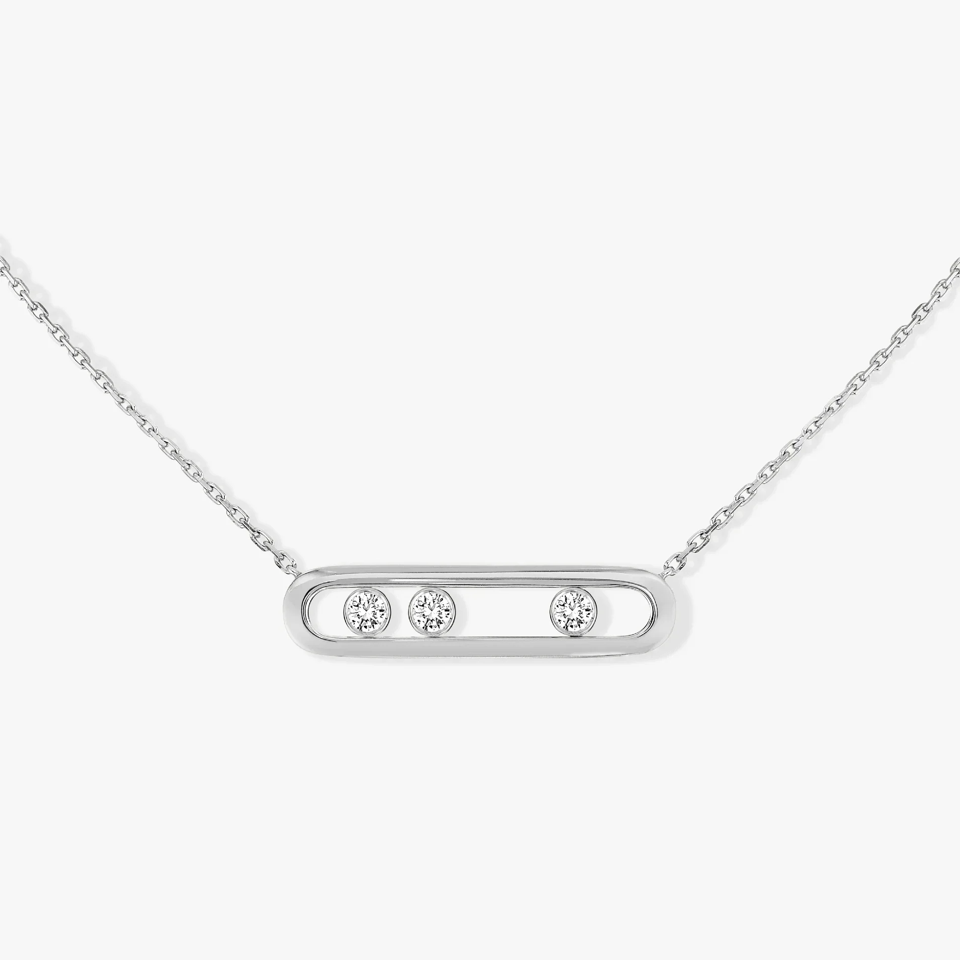 Silver Pendant 925 sterling silver Brillant 3 Move Diamond Pendentif Collier Messica Femmes Bijoux De Luxe Marque Vintage Style Party