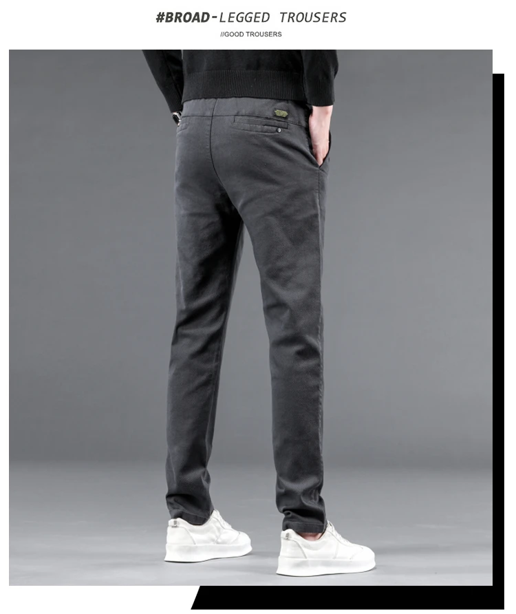 High-End Men's Casual Pants Straight Leg Elastic Fashionable Slim Fit Spring Business Trousers Versatile Long Cotton Jeans S6046853c50964cc7b3912b6998c313a1o
