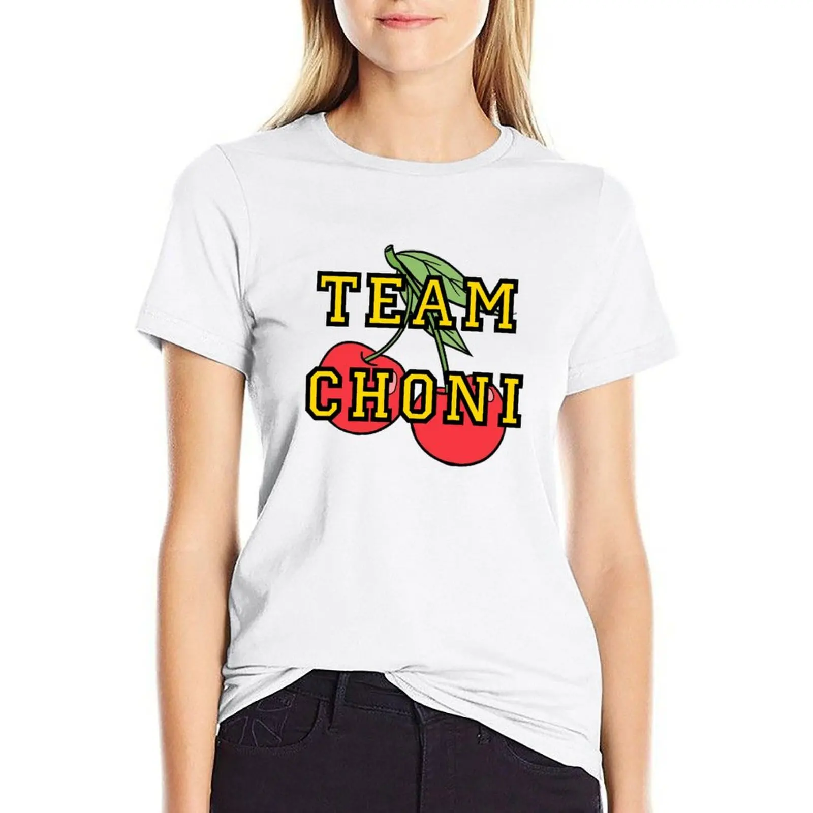 

Team Choni T-shirt korean fashion Female clothing animal print shirt for girls oversized workout shirts for Women