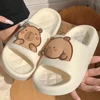 Cute Capybara Design Thick Sole Women Slippers Slides Bathroom Beach Indoor Sandals Summer Couple Shoes 4