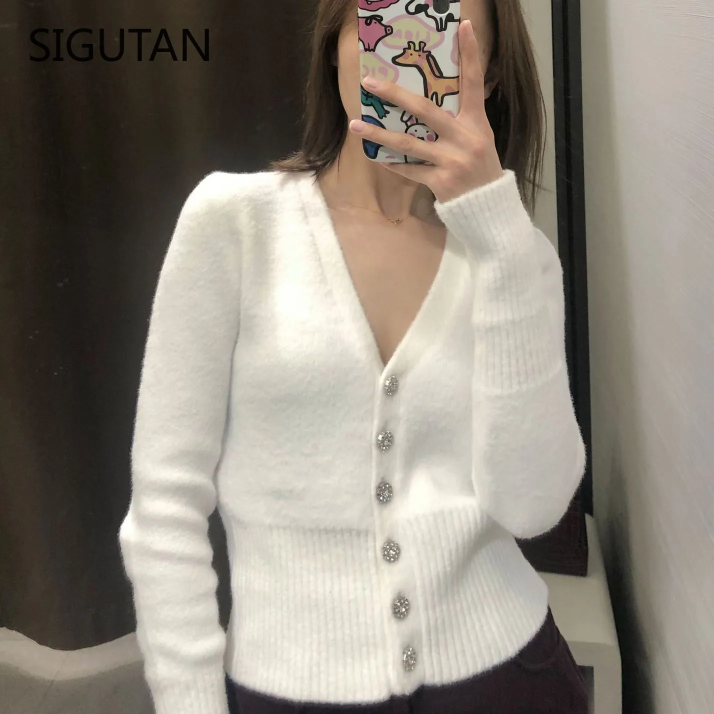 

Elegant Long Sleeve Sweater Women 2022 New Single-Breasted Female Short Cardigan Soft Flexible Knitted Outwear