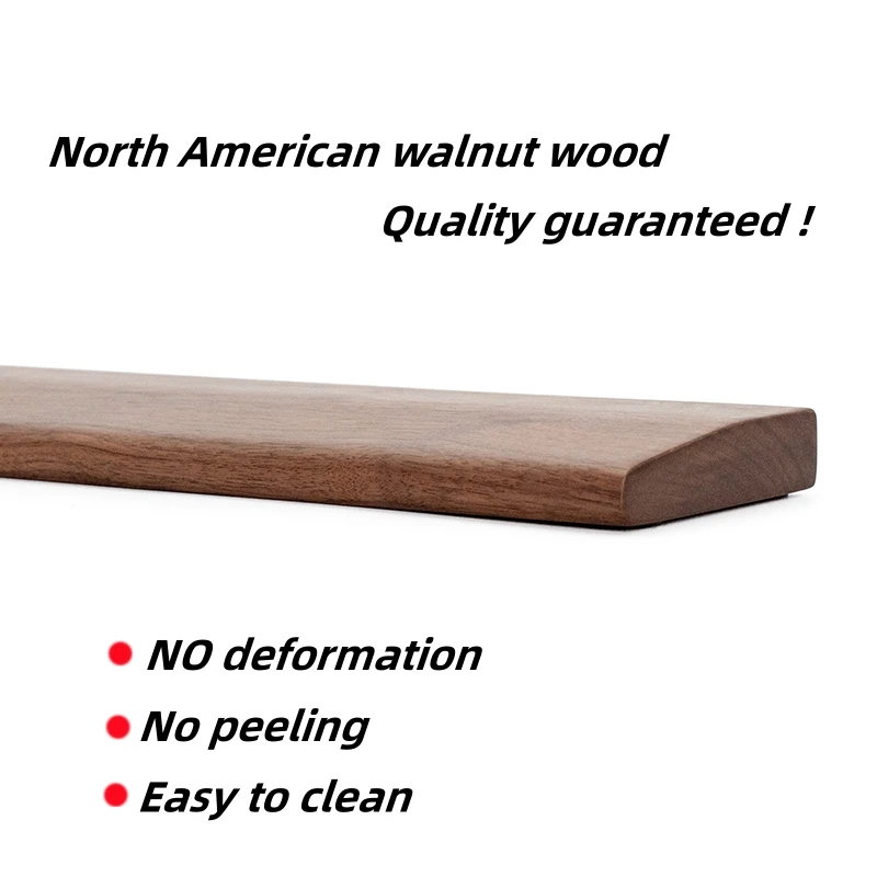 QSWRITE 손목 보호용 솔리드 월넛 키보드 지지대, 손목 이완을 위해 인체 공학적으로 설계된 키보드 지지대, 61, 87, 104