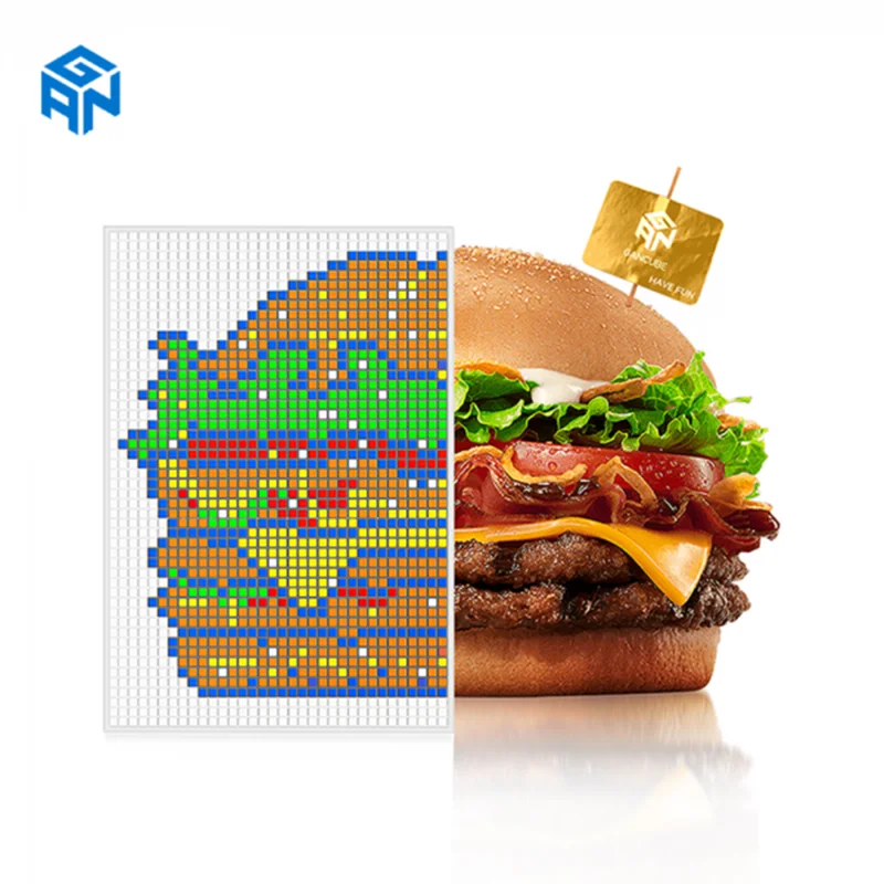 [Picube] Gan Mosaic Cubes 6x6 DIY Puzzle Magic Cube Magnetic 10x10 Creative Cube Mosaic Decorative Paintings Toys For Children 3