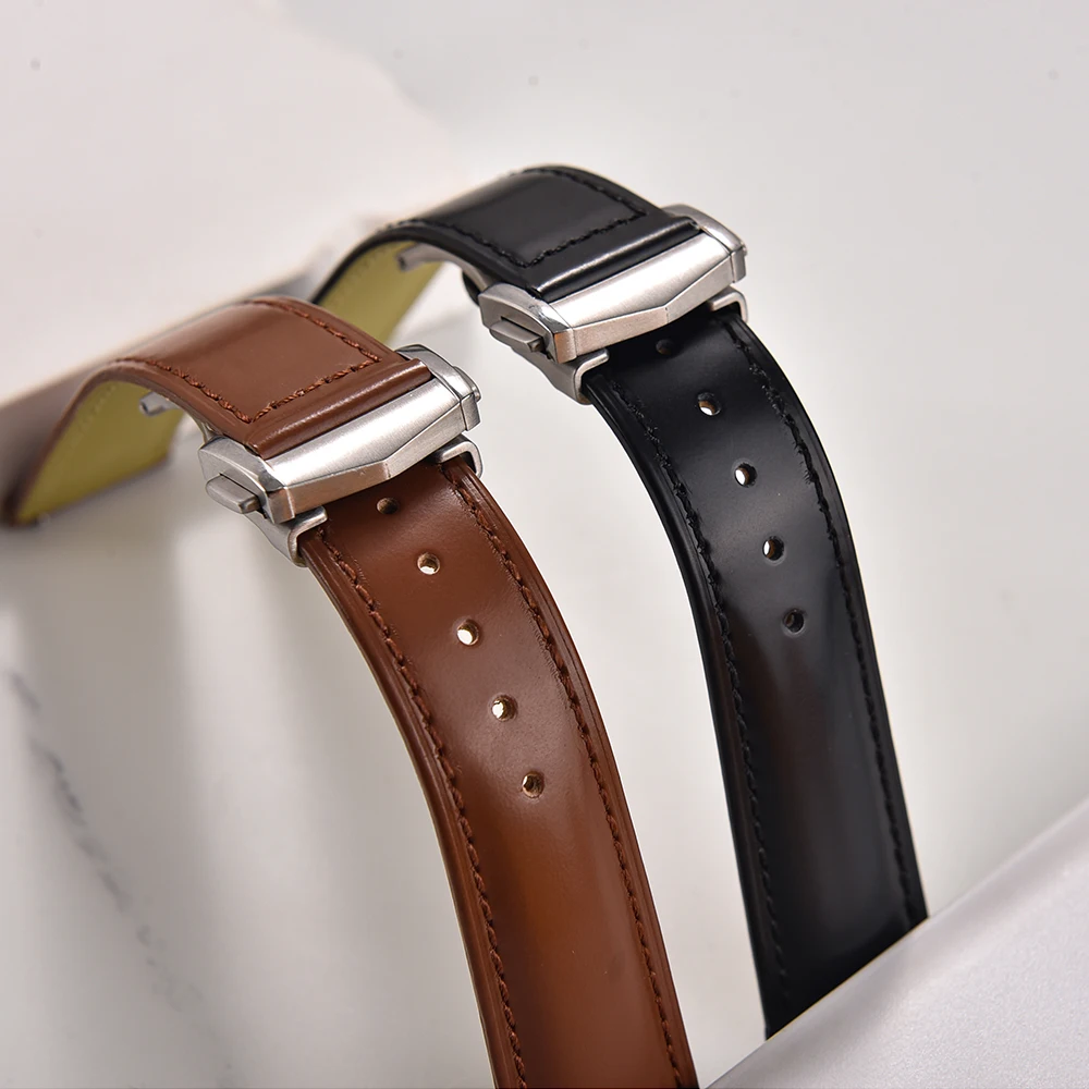 Elegant Handmade Leather Quick Release Watch Strap - Premium Replacement Band