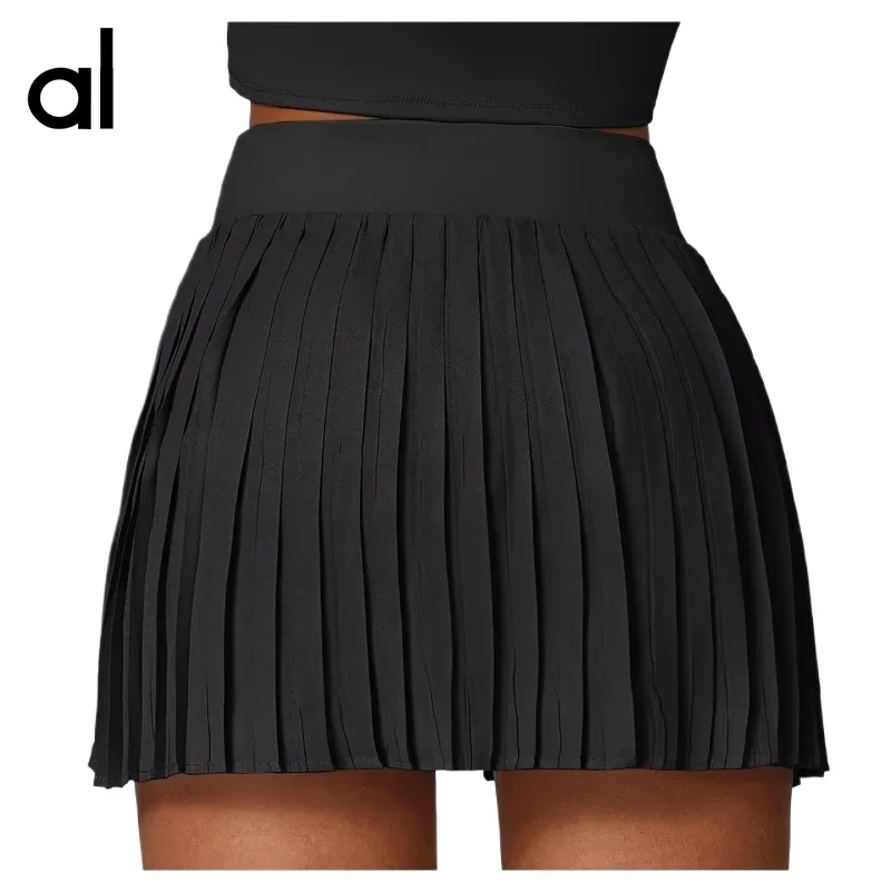 al casual pleated sports short skirt women fake two quick-drying tennis culottes anti-slip fitness short skirt
