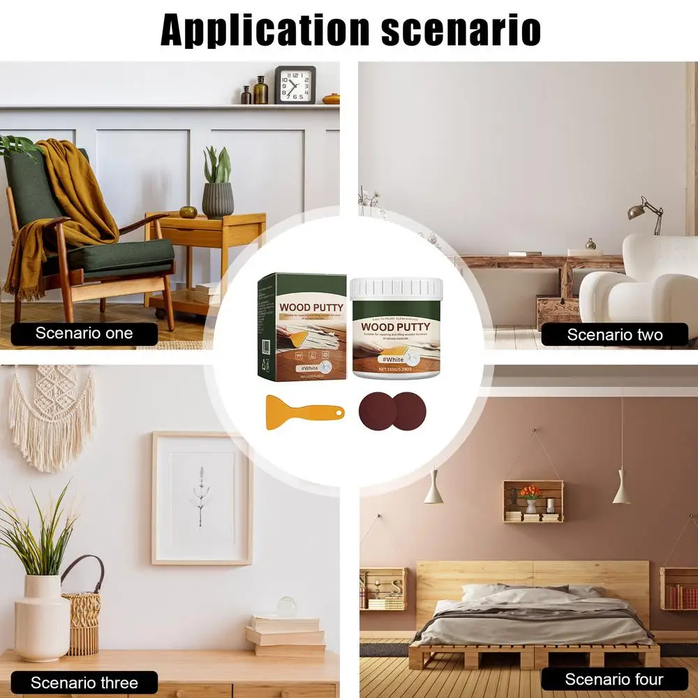 Description Picture 2 of itemWood Putty Filler Paintable Long-Lasting Exterior Wood Filler Wood Furniture Repair Kit Professional Wood Hole Filler Stainable