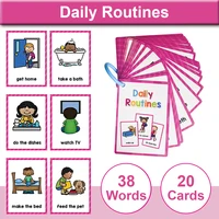 Kids Montessori English Words Learning Cards Educational Toys Scheduling Cognitive Games Gifts for Children Learning Toys 1