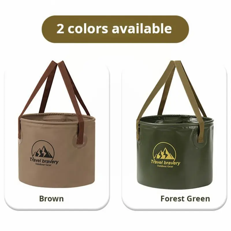Description Picture 2 of item20/10L Outdoor Camping Hiking Traveling Water Bucket Bags BBQ Picnic Folding Water Bucket Car Foldable HandleBags