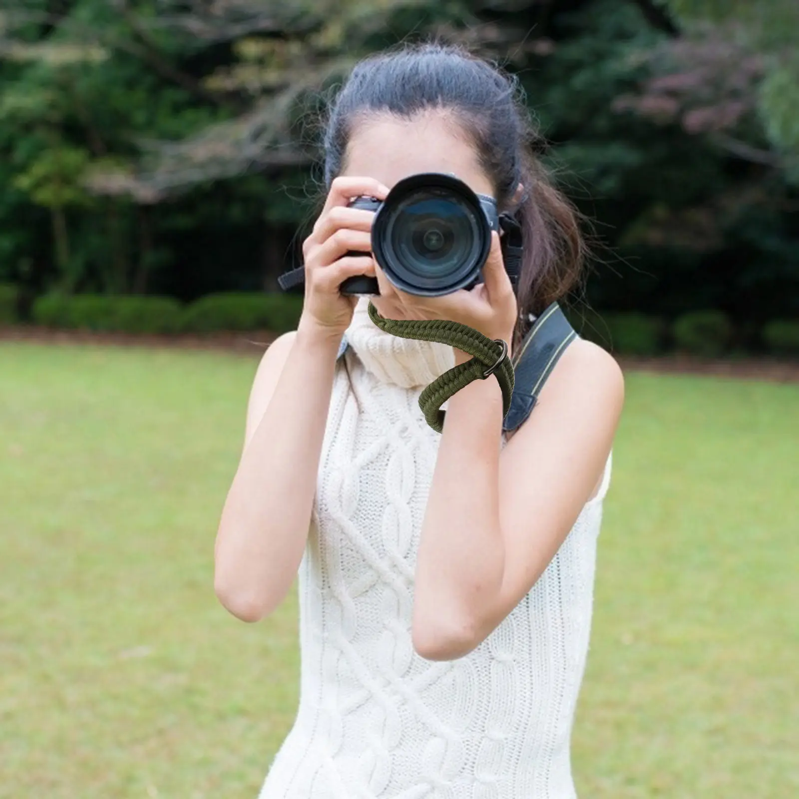 1Pcs 프리미엄 나일론 스테인레스 스틸 카메라 손목 스트랩 Dslr 미러리스 디지털 카메라용 가볍고 편안한 안전 그립