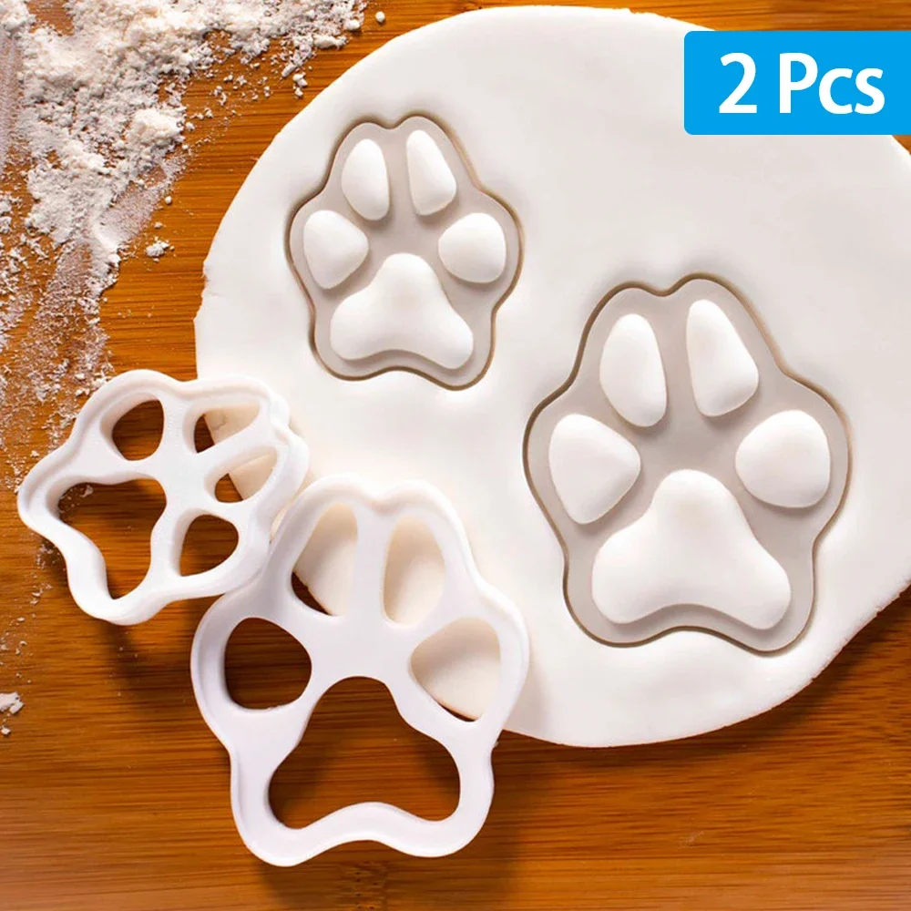 Cartoon Cat Paw Shape Cookie Cutters Mould Cake Biscuit 3D Mold Pressing Fondant Pastry Baking Tools Kitchen Accessories cookie cutter cookie mould fondant cutter cookie printing mold baking mold cookie maker press kit baking decorating tools
