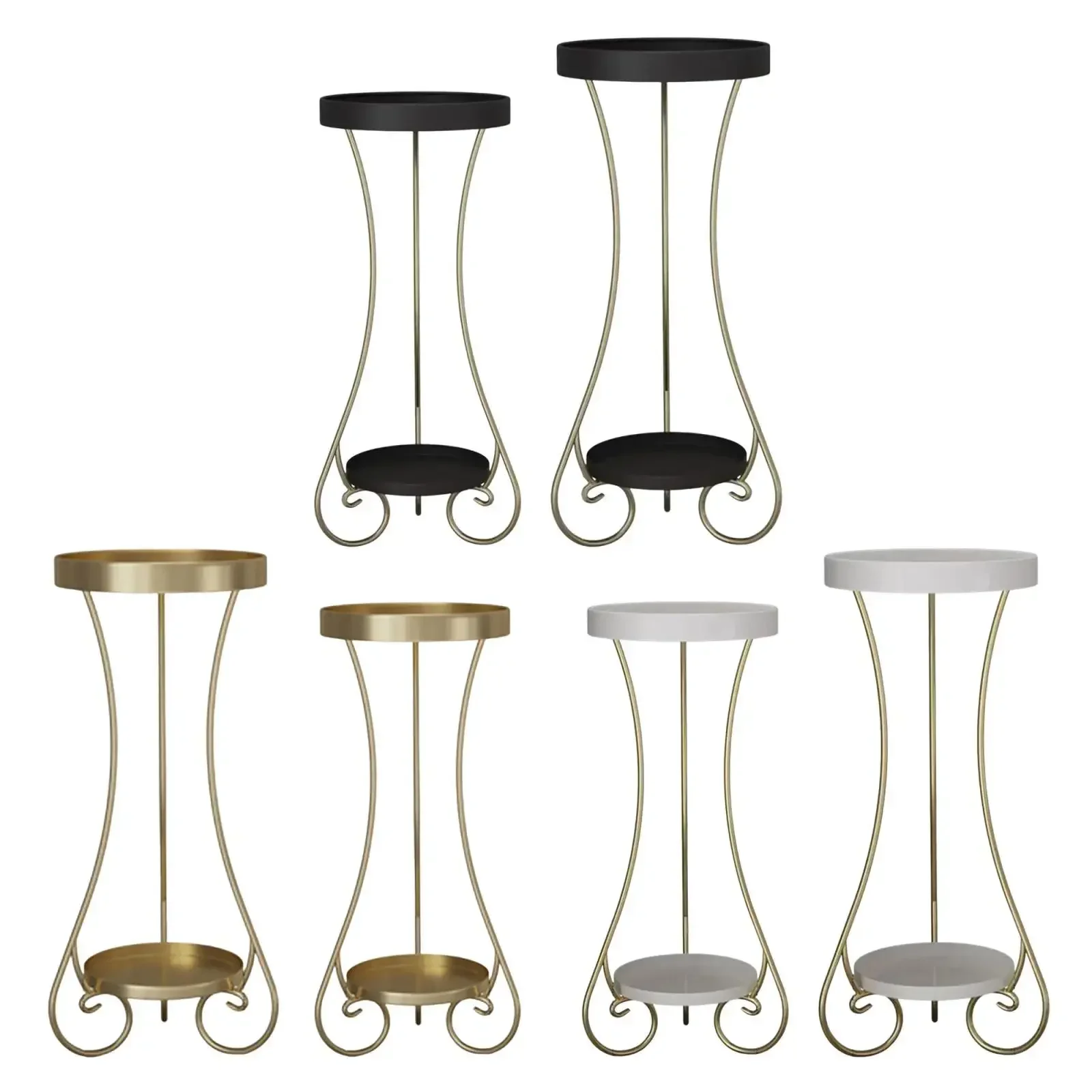 Nordic Stand Potted Flower Flower Display Shelf Floor Standing Iron Holder for Entryway Pot Office Yard Decor