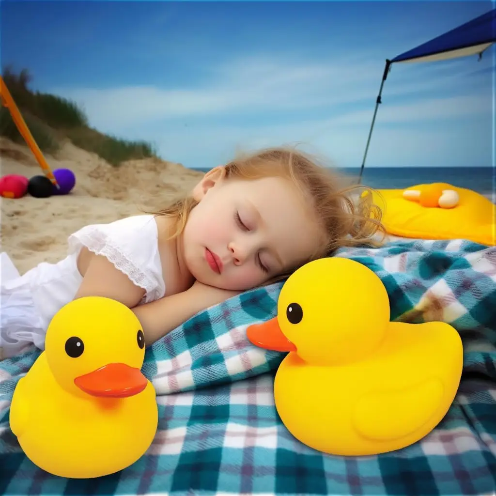 Giant Rubber Yellow Duck, Rubber Duck Family Small and Large and Giant Duck Toys for Shower Birthday Beach Summer Pool Party Fav 5