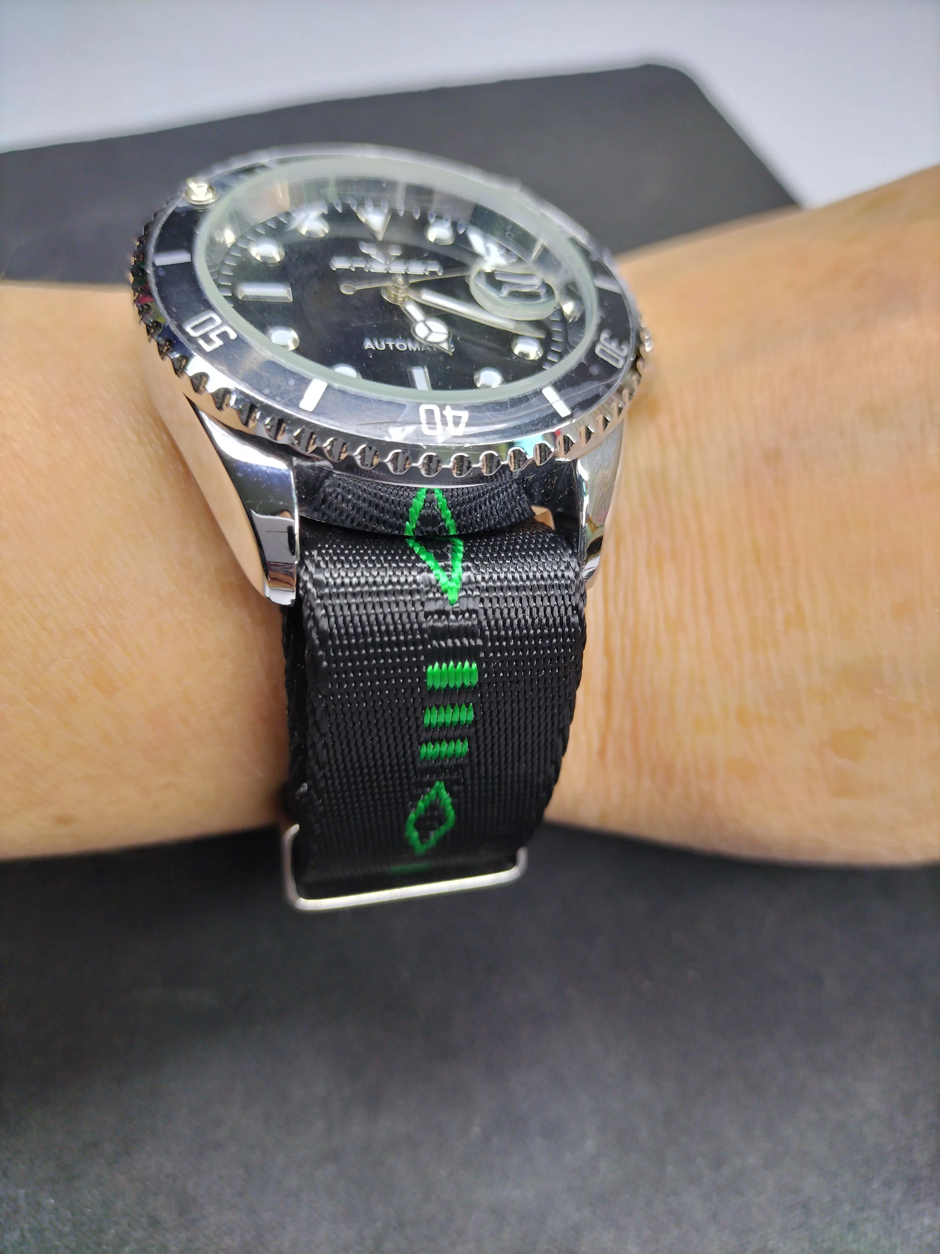 Pulseira de Náilon Jacquard Acessórios de Relógio Masculino e Feminino 20.22 mm - Image 4