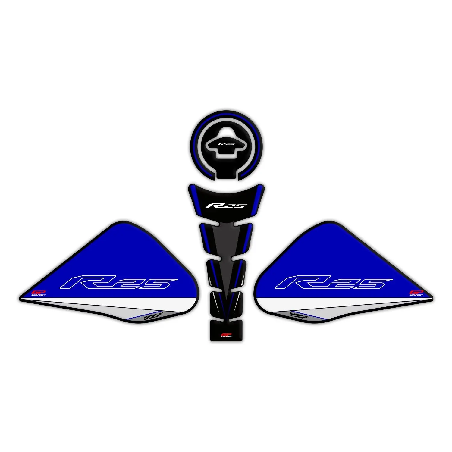 

GP Composite for R25 2015-2018 Compatible Tank Pad Set Blue
