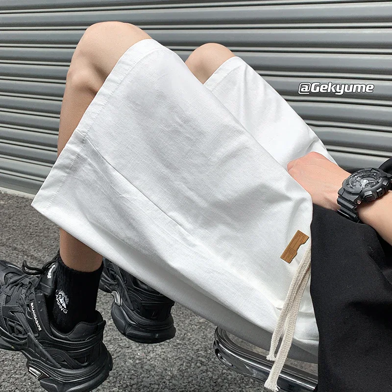 

Mens Casual Wear Shorts Loose Man Sweat Short Pans 5XL Men's Joggers Fashion Print Knee Length Summer Short Sweatpants for Men