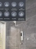 Fudeer chauffe-eau électrique chauffe-eau instantané pour évier chauffe-eau en acier inoxydable sous évier 5500W pour cuisine 6