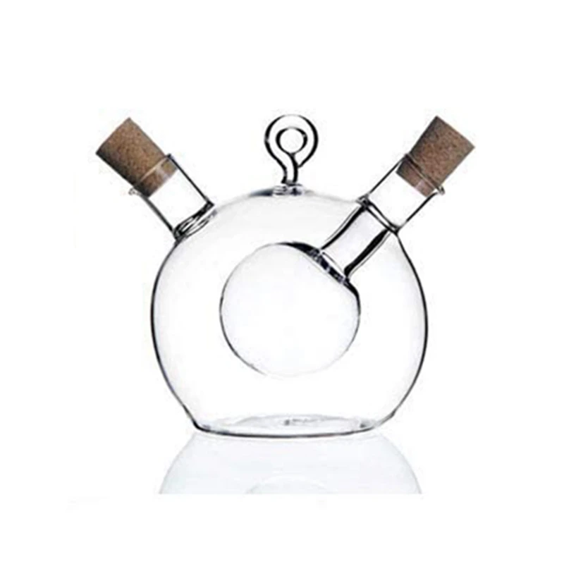 

Olive Oil And Vinegar Dispenser 2 In 1 Kitchen Glass Bottle Oil And Vinegar Bottle With Cork Stopper