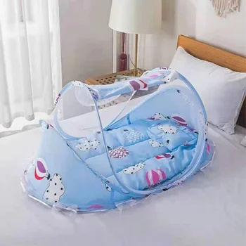 Biancheria da letto per bambini Rete per culla Pieghevole Zanzariere per bambini Materasso per letto Cuscino 0-3 anni Forniture per letto da viaggio per biancheria da letto per bambini