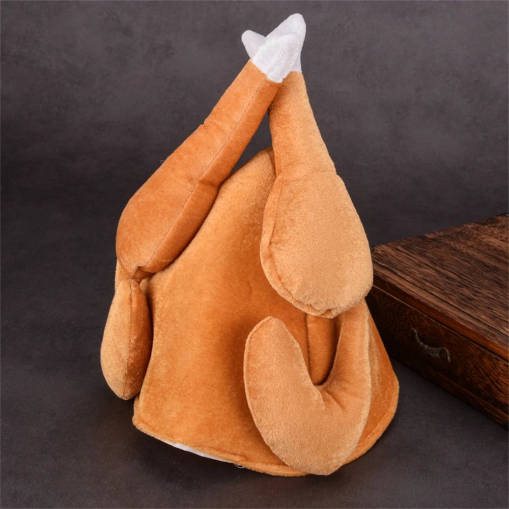 1pcs Funny Carnival Chicken Leg Hat Christmas Thanksgiving Decoration Turkey Hat Adult Carnival Party Festive Cap Costume Dr