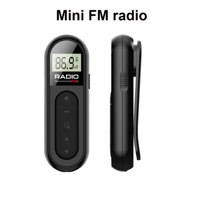 Rechargeable Portable FM Radio Pocket Digital Radio,Transistor Walkman Small Radio On Batteries for Hiking Walking