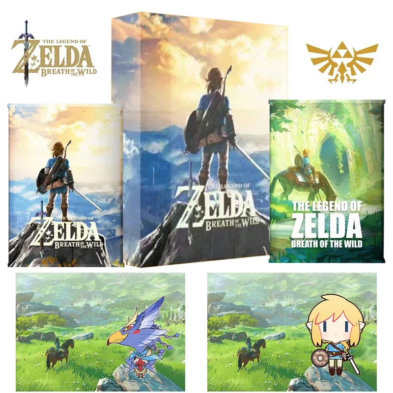 

The Legend of Zelda Breath of the Wild Collection Cards Booster Box Anime Character Flash Gold Flowing Sand Card Kids Xmas Gifts