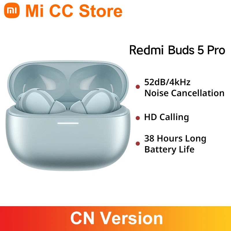 

Newest Xiaomi Redmi Buds 5 Pro Bluetooth Earphone TWS True Wireless Earbuds 52dB Noise Cancelling Mic Headphones 4KHz Headset