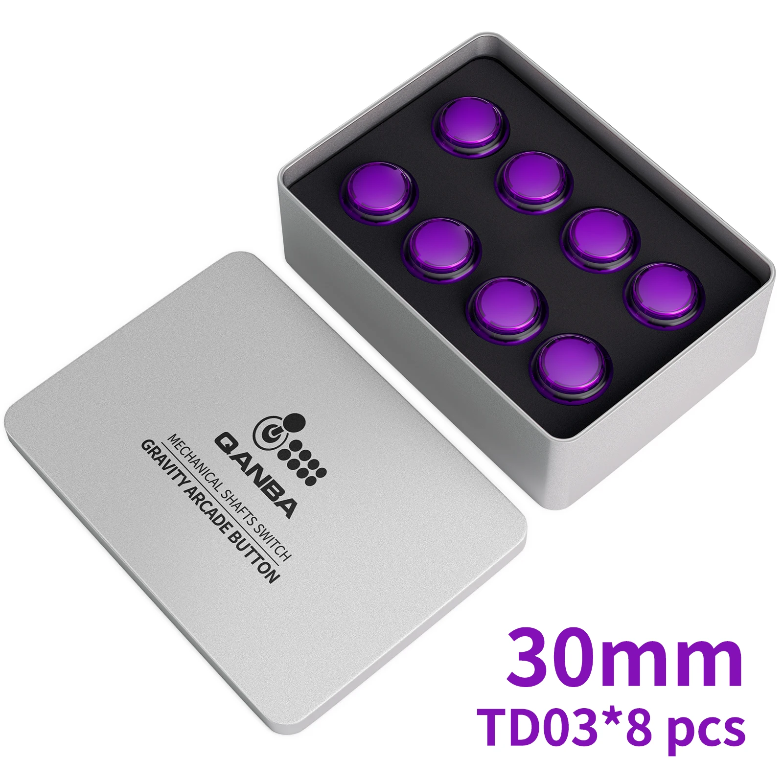 Qanba 중력 KT 아케이드 버튼 음소거 스냅인 단추, 다중 트리거 스트로크 조정, 30mm 아케이드 조이스틱, DIY 부품, 8 개
