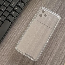 Soft TPU Black Transparent Phone Case - Silicone Protective Cover Shell for Cubot Note 21 (Clear)